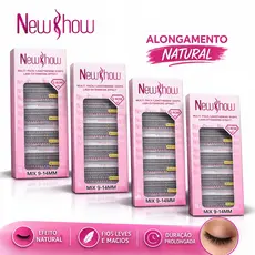 New Show 12 Caixas Cílios 20P/30P/40P/50P Volume Russo 9-14mm Alongamento Natural Profissional