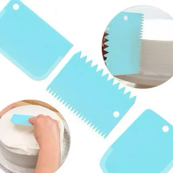 OFERTA Conjuntos 3 Raspador Raspadores Profissional Para Bolo Confeiteiro E Espátula