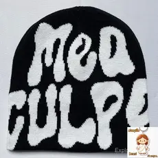 Novo Gorro Tricotado para Homens e Mulheres, Gorro de Qualidade, Mea Culpa Moda Y2K, Venda Quente Versátil