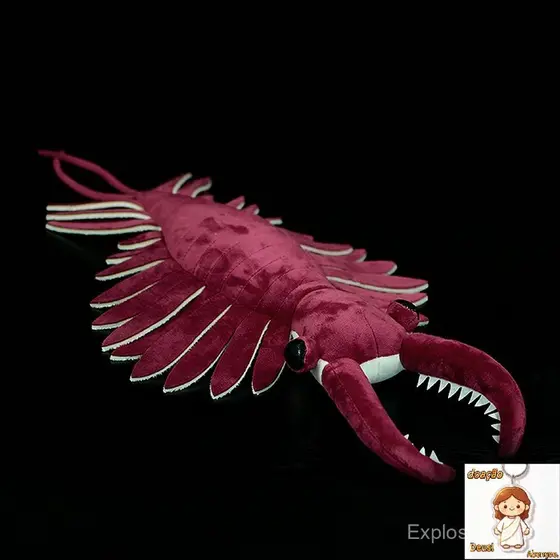 53X33CM Anomalocaris Brinquedo De Pelúcia Simulação Em Forma De Pá Camarão Original Série Paleontologia Criaturas Do Mar