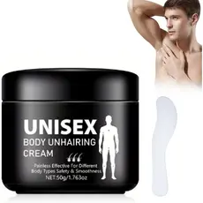 Creme depilatório unissex, indolor e deixa a pele macia, duradouro e eficaz UKMC