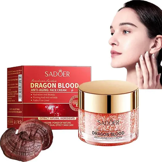 Creme Antienvelhecimento de Sangue de Dragão, Creme Suavizante Antirrugas, Creme Hidratante Rejuvenescedor da Pele com R