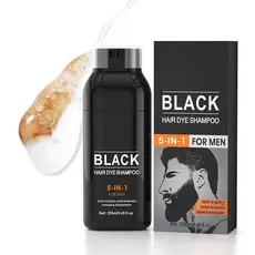 Shampoo natural para tingir a barba masculina, cinco em um, adequado para cobrir cabelos grisalhos. MWSK