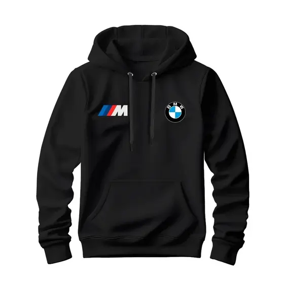 Moletom Canguru Carro Esportivo Luxo Blusa de Frio Unissex BMW Premium Alta Qualidade