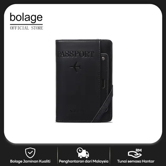 Bolsa para passaporte Bolage, unissex, estilo coreano, elegante, porta-cartões, porta-moedas de alta qualidade [K102]