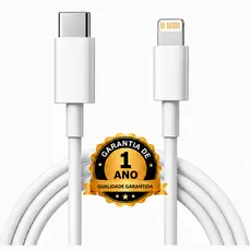 Cabo Carregador Turbo Tipo C Para iPhone 8 X Xr 11 12 13 14 Pro Max Cor Branco Dtimp