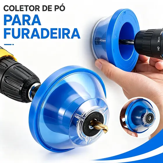 Coletor de Pó para Furadeira Broca Protetor de Poeira Furo em Parede Sem Sujeira Acessório para Parafusadeira