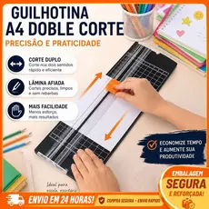 Cortador de Papel A4 Guilhotina Dupla Direção Lâmina Afiada Corte Preciso para Escola Escritório
