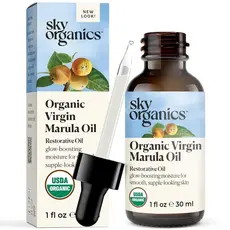 Óleo de Marula Orgânico Sky Organics para o Rosto 100% Puro e Prensado a Frio, Certificado Orgânico pelo USDA para Reaba