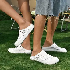 Baotou buraco sapatos verão casal antiderrapante impermeável preguiçoso Wading simples sapatos de praia sandálias leves 