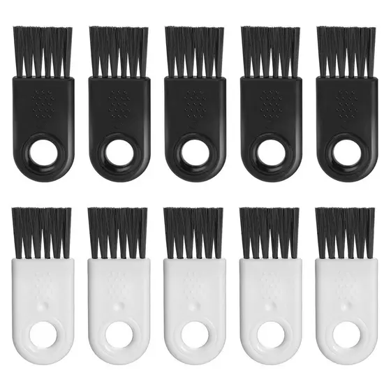 10 Escovas de Limpeza para Barbeador, Escova de Nylon para Limpeza de Barbeador Elétrico, Escova para Remover Pelos, Con