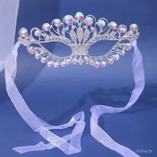 Máscara De Máscaras De Cristal Feminina Strass Fantasia Festa À Noite Para Performance De Palco Bola Escolar
