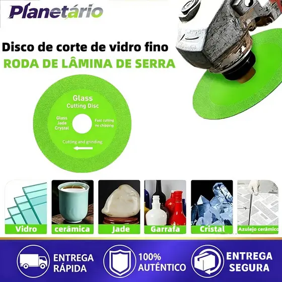 Disco de corte de vidro diamantado ultrafino, disco de serra de vidro cerâmico para esmerilhadeira angular