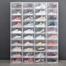 Caixa de armazenamento grossa para sapatos, gaveta transparente, caixa de armazenamento de sapatos, economia de espaço,