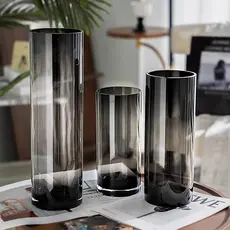 Enfeites de vaso de luxo leve Sensação de alta qualidade Cor primária Vidro Cultura de água Arranjo de flores Flor Lírio
