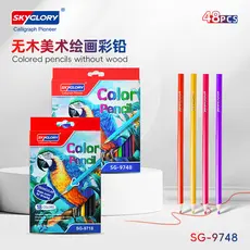 Tianhui Cross-Border Núcleo Grosso Cor Chumbo Ambientalmente Amigável Haste Hexagonal Sem Madeira Lápis de Cor Pintura I