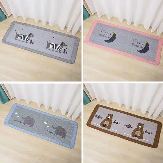 [Novo produto] Tapete acolchoado para quarto, tapete antiderrapante, tapete frontal para cama 50 * 135