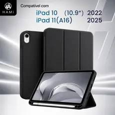 Capa para ipad 10/11 (A16)  Tri-Fold Silicone com Porta Caneta Auto Sleep Wake Proteção Total