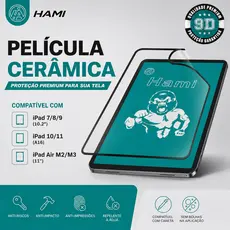 HAMI Película Cerâmica Flexível para Ipad 9H Ultra Transparente Anti Riscos Toque Sensível Premium