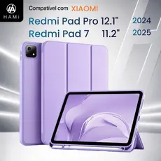 Capinha Para Xiaomi Redmi Pad 7 e Redmi Pad Pro 12.1" com Porta Caneta e Suporte Proteção Total