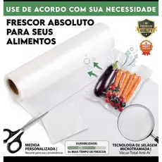 Rolo Bobina Embalagem Saco A Vácuo Para Alimentos Seladora