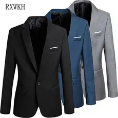 Blazer Masculino Slim Fit Moderno para Escritório, Casamento e Negócios Casual CI2339 WJDI I3PH