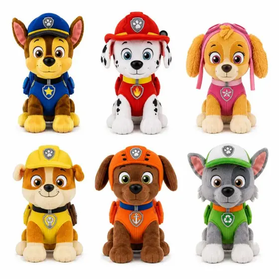 Bonecos Pelúcia Filhotes Patrulha Canina Brinquedo Com Som