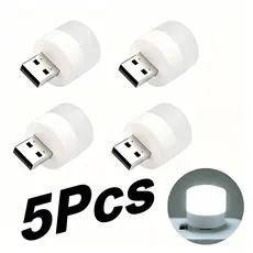 KIT 20/10/5pcs Mini Lâmpada USB Portátil LED Luz Redonda Pequena, Luz Noturna Alimentada por Computador e Celular