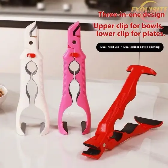 Pinça Alimentar com Revestimento de Silicone Resistente ao Calor, Pegador Multiuso para Forno e Cozinha