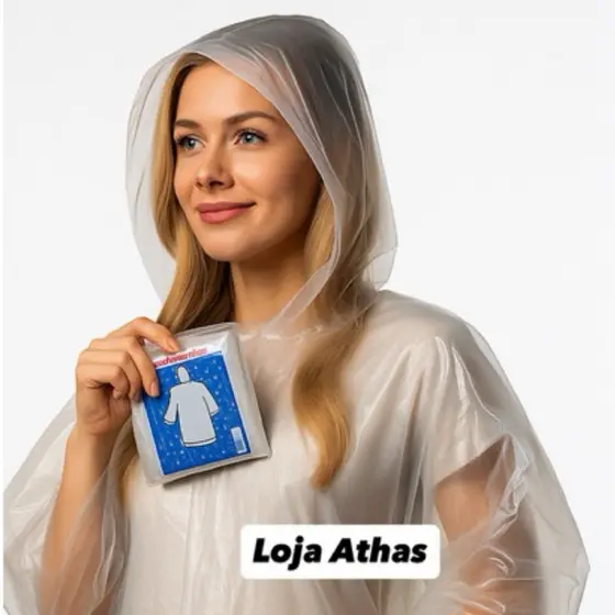 Kit 15, 10, 5 - Capa de Chuva Descartáveis para Shows, Festas, Eventos e Viagens