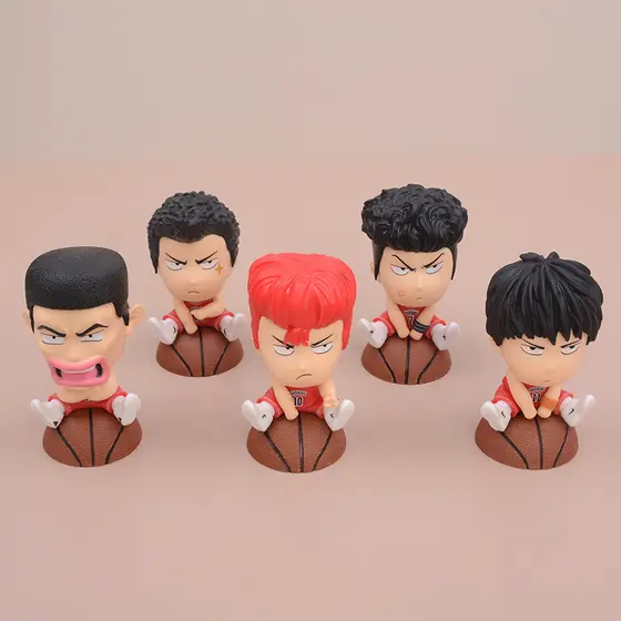 5 estilos versão Q Slam Dunk cabeça grande Anime na moda jogar Sakuragi flor estrada Rukawa Kaede sentado postura orname