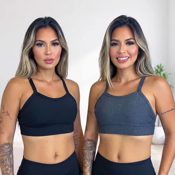 Cropped Fechado Top Feminino de Academia Fitness Treino