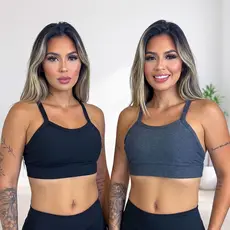 Cropped Fechado Top Feminino de Academia Fitness Treino