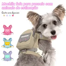 Colete Refletivo Anti-Fuga para Cães, Respirável, com Bolsa de Armazenamento, para Cães Pequenos e Médios, Kit para Pass