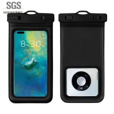 Nova esponja dupla flutuante saco do telefone móvel à prova dwaterproof água primavera quente mergulho natação grande tr