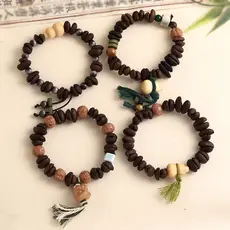 Pulseira de feijão de café diversão novo estilo frisado pulseira menina namorada casal pulseira trançada