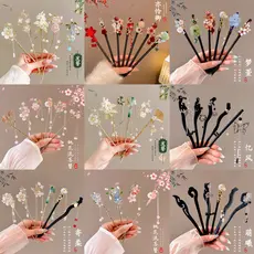 Grampo de cabelo High-End nicho Cheongsam hairpin 2026 novo estilo moderno simples flor hairpin acessórios para o cabelo