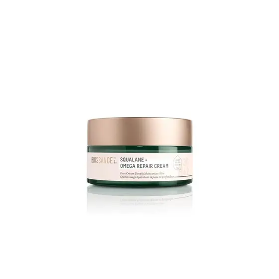 BIOSSANCE Qualane+Omega Repair - Creme Facial Ultra-Hidratante com Ácido Hialurônico, Ceramidas, Esqualano - Ideal para