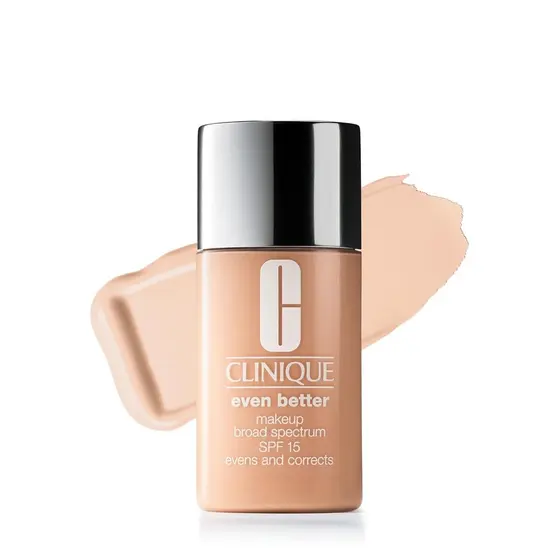 Clinique EvenBetter Make-up Base Líquida SPF15 com Vitamina C para Peles Secas, Oleosas e Mistas | Cobertura Média+Acaba