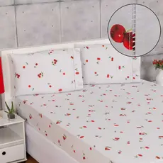 Jogo de Lençol Casal 3 Peças Percal 180 Fios 100% Algodão Ponto Palito Toque Macio