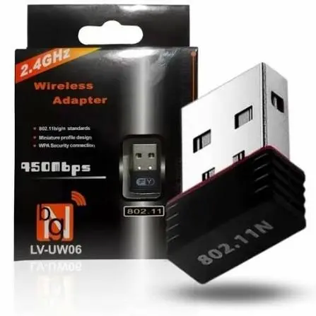 Adaptador WiFi USB Wireless LV-UW06 802.11N Receptor de Internet para PC e Notebook