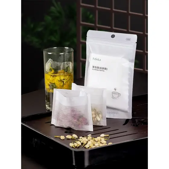 Saco de chá japonês descartável de fibra de milho de qualidade alimentar saco de chá de tempero de filtro saco
