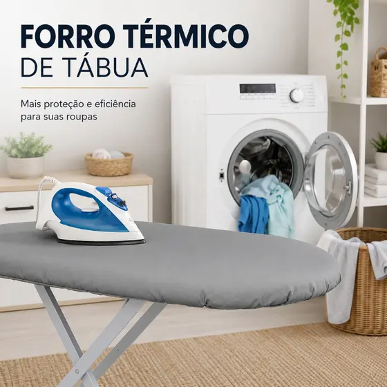 Capa Forro Térmico Para Tábua de Passar Ajustável Universal Aluminizado Premium