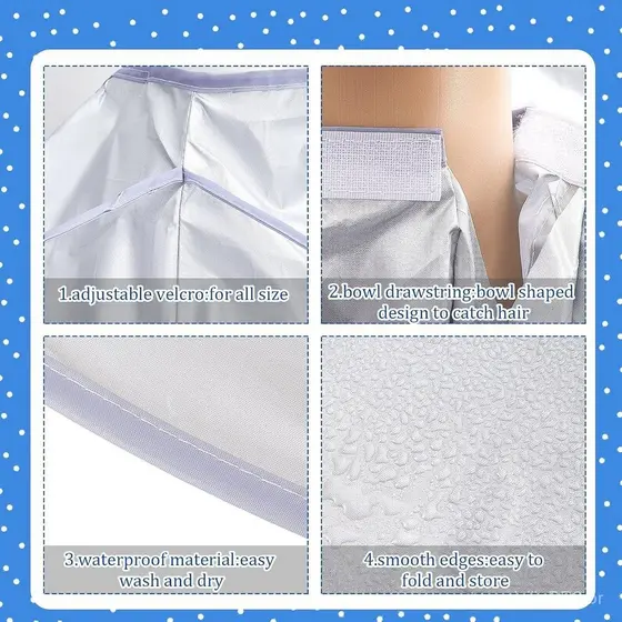 2 Capas de Corte de Cabelo para Adultos, Capa de Corte de Cabelo Tipo Guarda-Chuva Dobrável para Adolescentes e Adultos,
