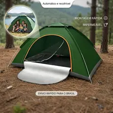 Barraca de Acampamento Automática 1-4 Pessoas Impermeável Montagem Rápida 3 Tamanhos