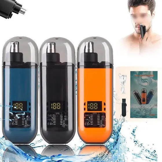 Aparador de pelos do nariz adequado para homens e mulheres, aparador recarregável, aparador de sobrancelhas facial sem d