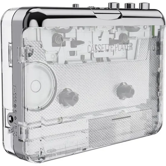Reprodutor de cassetes Docooler, retrátil automático e limpador de cassetes estéreo, conversor de cassetes para MP3, gra