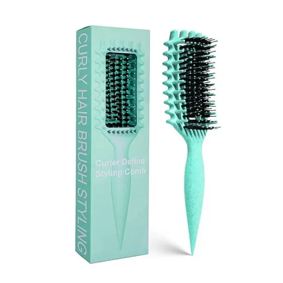 Escova de cabelo adequada para penteados ondulados, escova de cabelo em cores vibrantes, escova para cachos, adequada pa