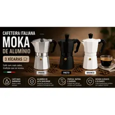 Cafeteira Italiana Moka 6/3 Xícaras De Alumínio