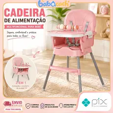 Cadeira de Alimentação Portátil 2 em 1 com Reclínio, Bandeja Dupla e Altura Ajustável - Suporta até 50kg